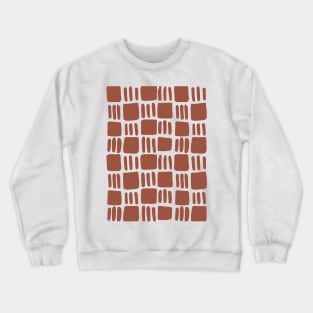 Abstract squares - brick red Crewneck Sweatshirt